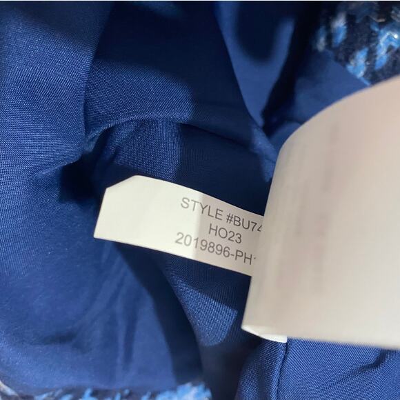 J CREW JACKET 2P BLUE LADY BLAZER CROPPED FALL VINTAGE AUTUMN AESTHETIC PLAID - Picture 8 of 15